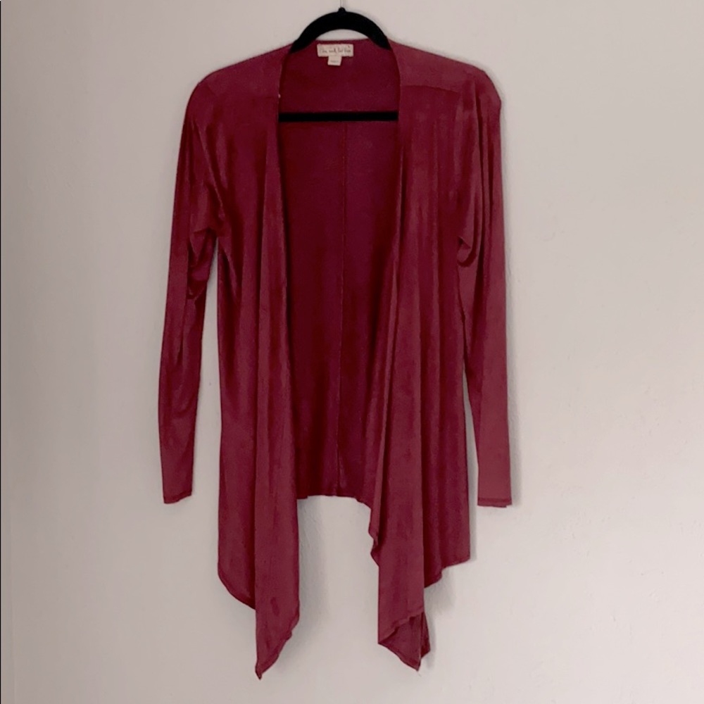 Red Suede Cardigan